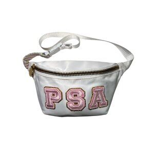 Juicy Couture /Stoney Clover White Fanny Pack with PSA Bejeweled Patches